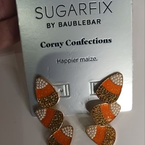 Sparkly candy corn earrings